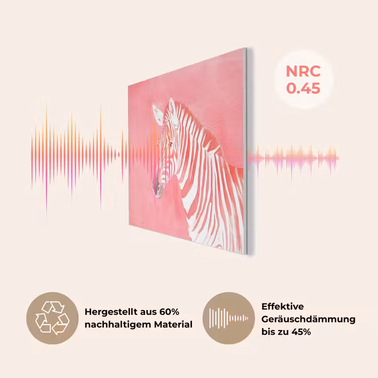 Zebra - Pink - Verf PET vilt klein -USP_DE