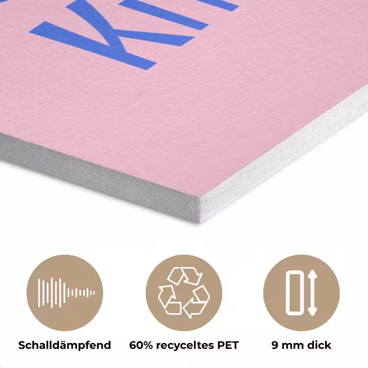 Quote - Blauw - Lettertype - Keuken PET vilt klein -closeup_DE
