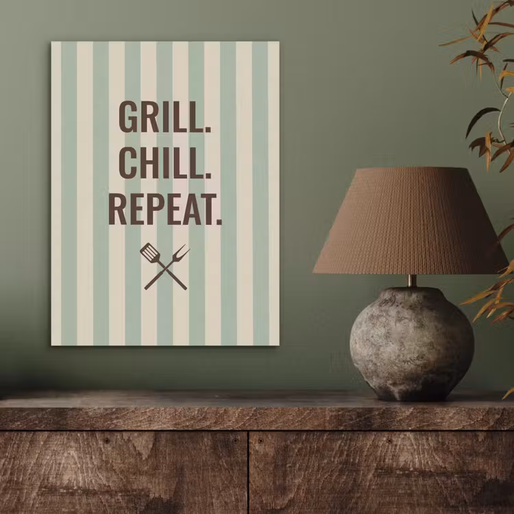 Quote - Strepen - Grill PET vilt klein -sfeer2