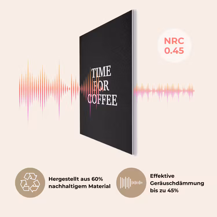 Quotes - Letters - Koffie - Zwart PET vilt klein -USP_DE