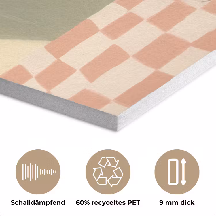 Citroenen - Glas - Tafelkleed - Geblokt PET vilt klein -closeup_DE