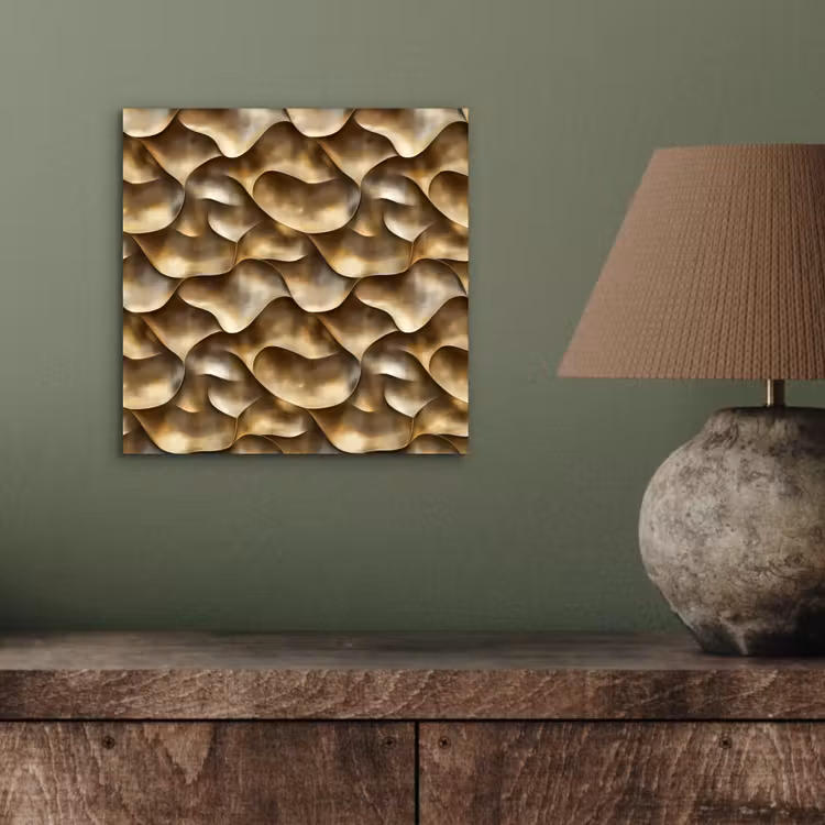Abstract - Antiek - Goud aluminium wit klein 46 -sfeer2