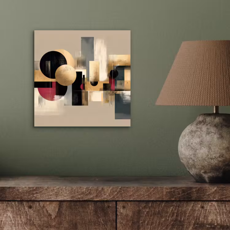 Abstract - Vormen - Beige - Texturen aluminium wit klein -sfeer2