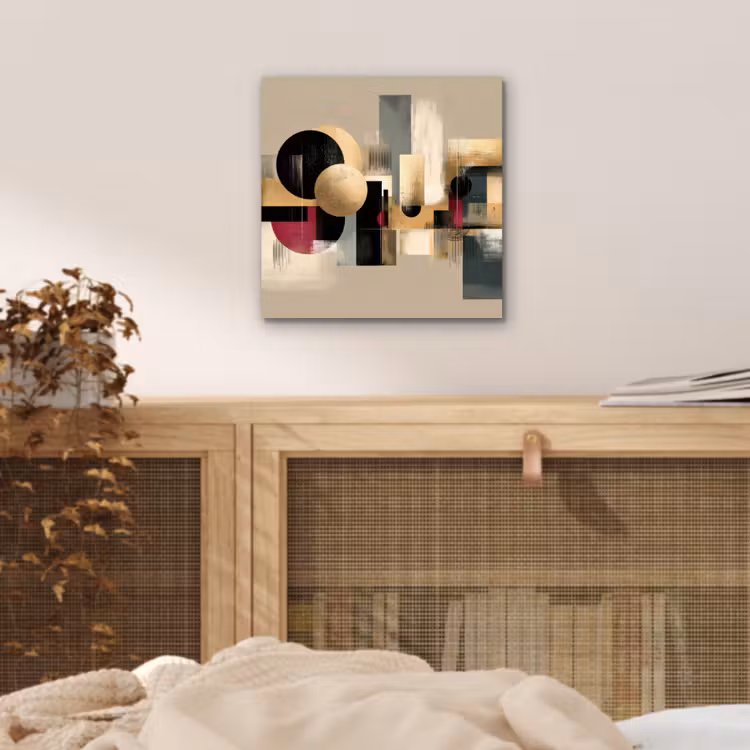 Abstract - Vormen - Beige - Texturen aluminium wit klein -sfeer3