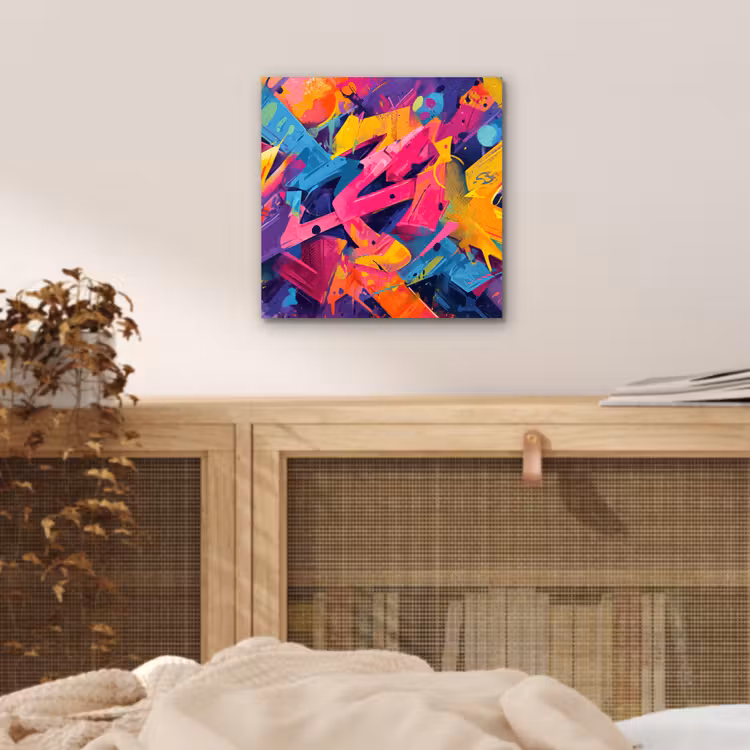 Abstract - Vormen - Kleurrijk aluminium wit klein -sfeer3