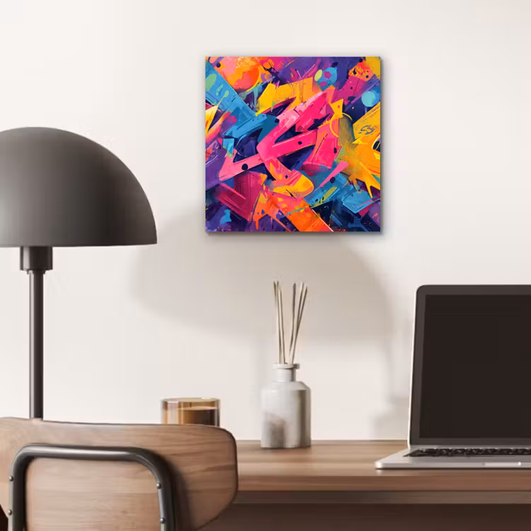 Abstract - Vormen - Kleurrijk aluminium wit klein -sfeer5