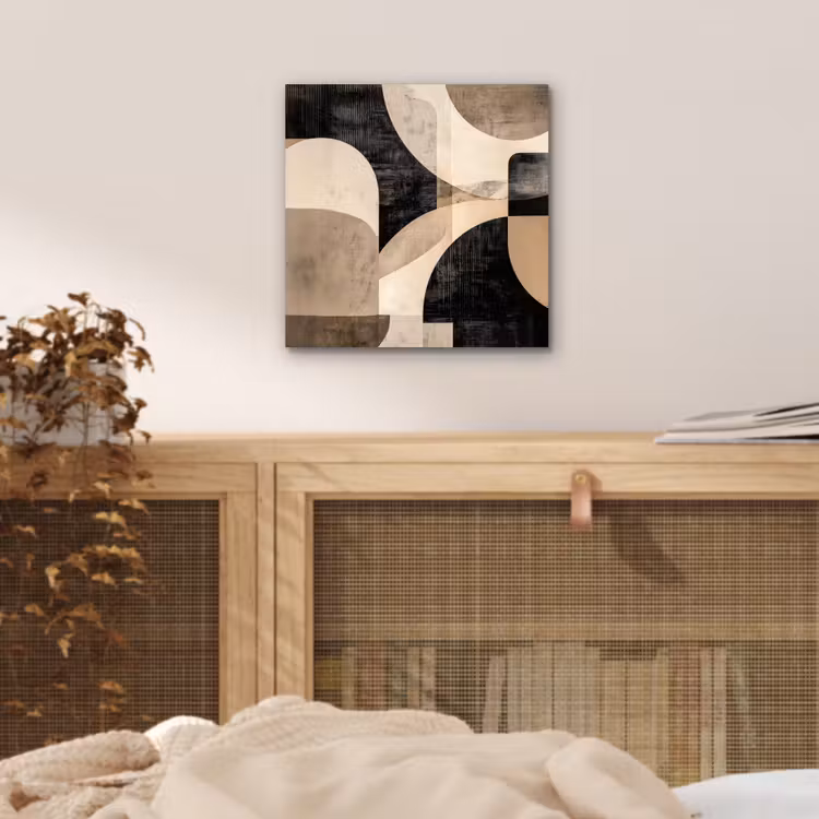 Abstract - Vormen - Modern - Beige aluminium wit klein -sfeer3