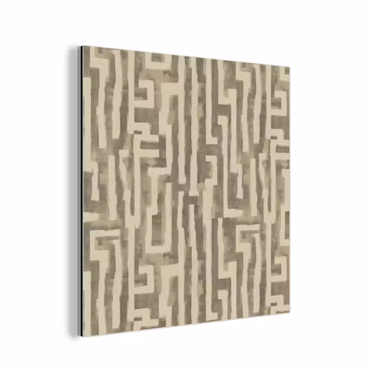 Abstract - Geometrisch - Groen aluminium wit klein 46 -3d