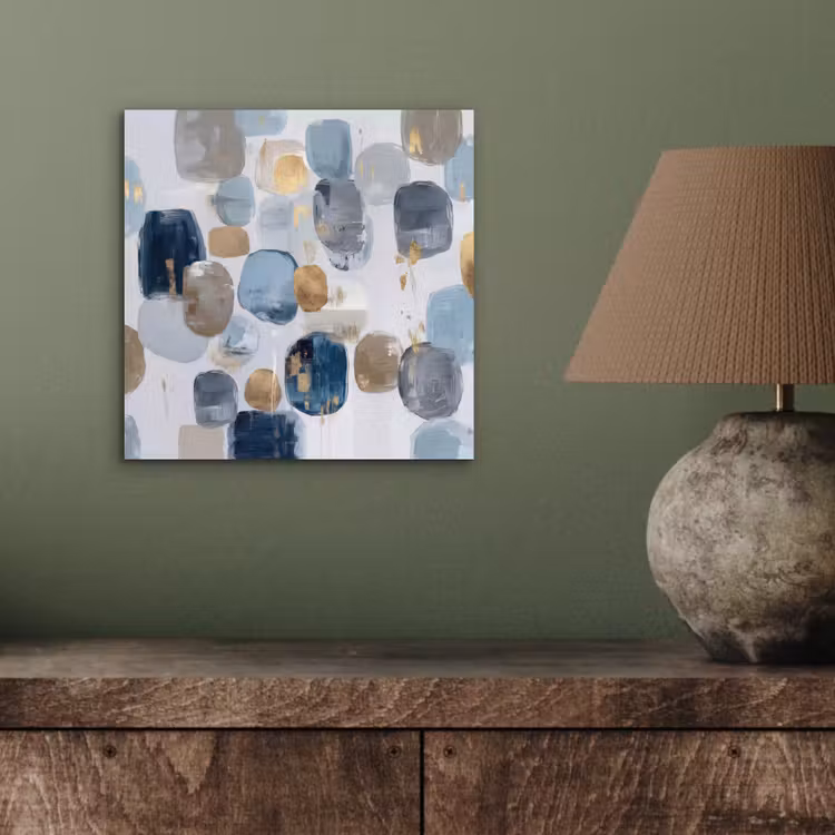 Abstract - Goud - Vormen aluminium wit klein -sfeer2