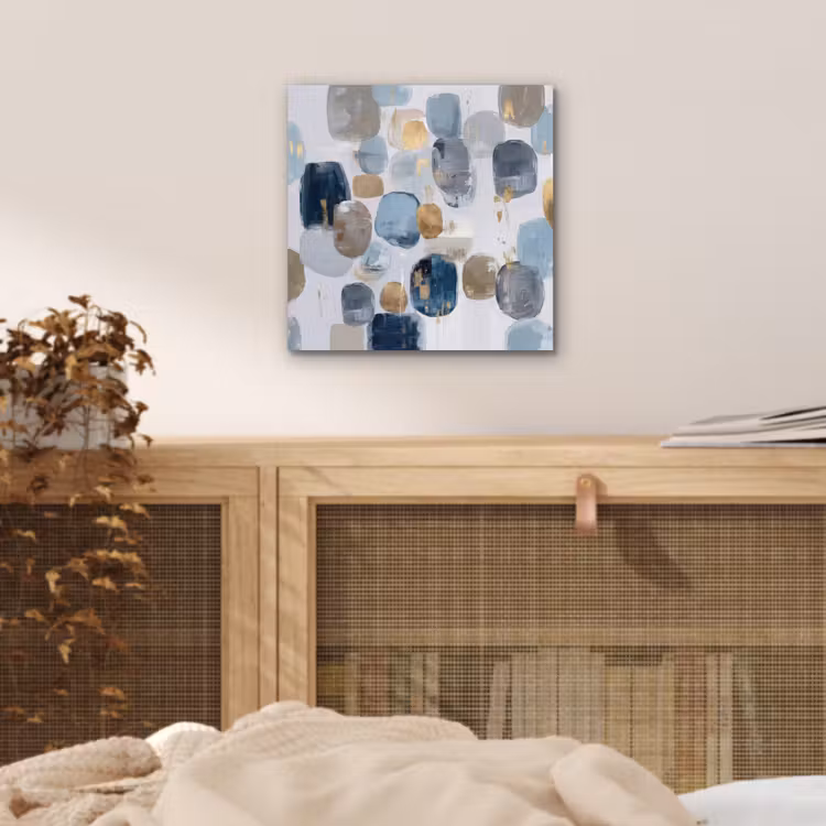 Abstract - Goud - Vormen aluminium wit klein -sfeer3