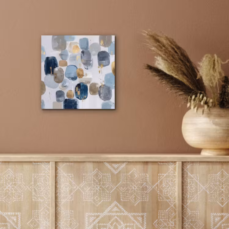 Abstract - Goud - Vormen aluminium wit klein -sfeer4