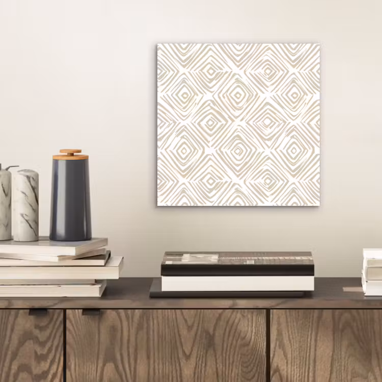 Abstract - Ruit - Beige aluminium wit klein 46 -sfeer1