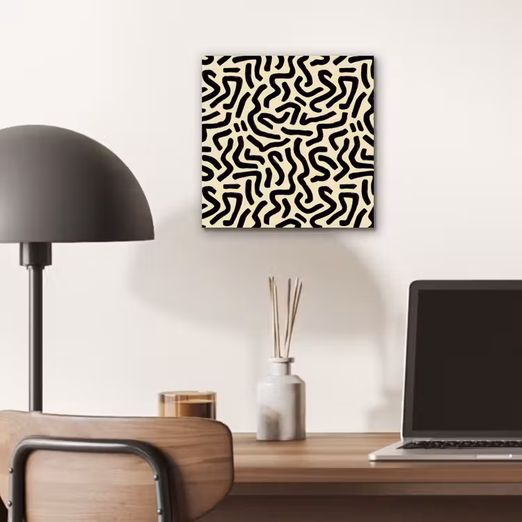 Abstract - Lijnen - Zwart aluminium wit klein 46 -sfeer5