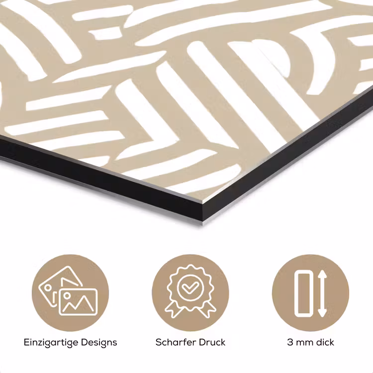 Abstract - Modern - Beige aluminium wit klein 46 -closeup_DE