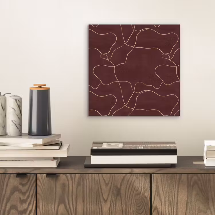 Abstract - Modern - Bruin aluminium wit klein 46 -sfeer1