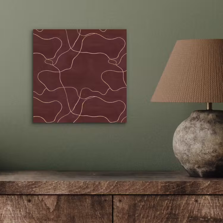 Abstract - Modern - Bruin aluminium wit klein 46 -sfeer2
