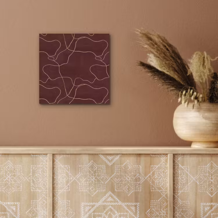 Abstract - Modern - Bruin aluminium wit klein 46 -sfeer4