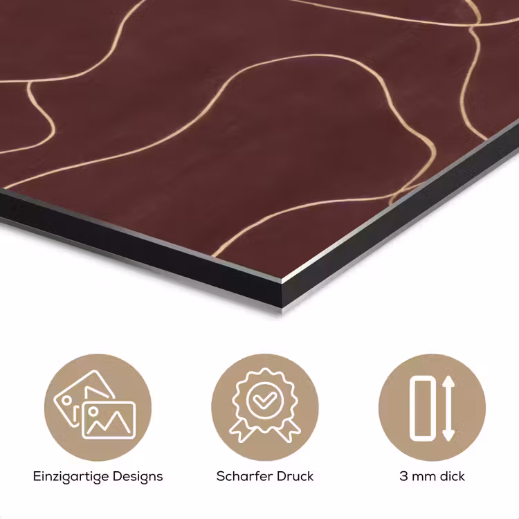 Abstract - Modern - Bruin aluminium wit klein 46 -closeup_DE