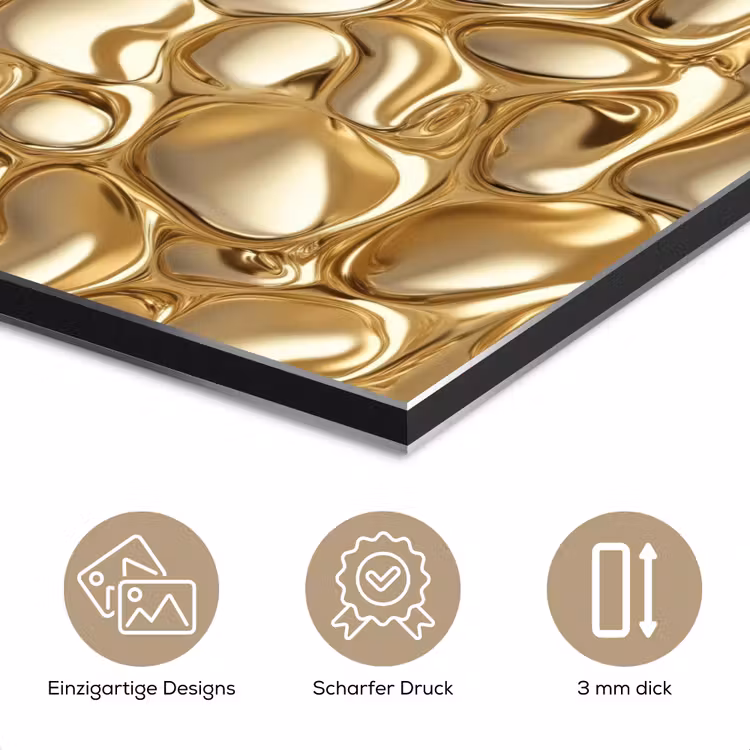 Abstract - Modern - Goud aluminium wit klein 46 -closeup_DE