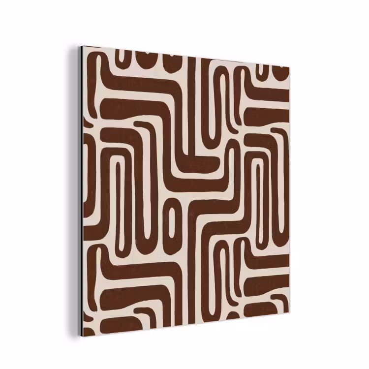 Abstract - Patroon - Bruin aluminium wit klein 46 -3d