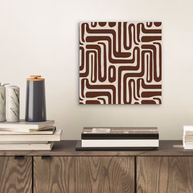 Abstract - Patroon - Bruin aluminium wit klein 46 -sfeer1