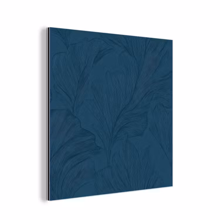 Abstract - Patroon - Donkerblauw - Elegant aluminium wit klein 46 -3d