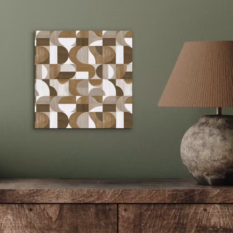 Abstract - Retro - Bruin aluminium wit klein 46 -sfeer2