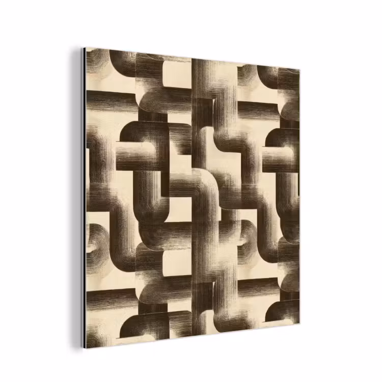 Abstract - Retro - Zwart aluminium wit klein 46 -3d