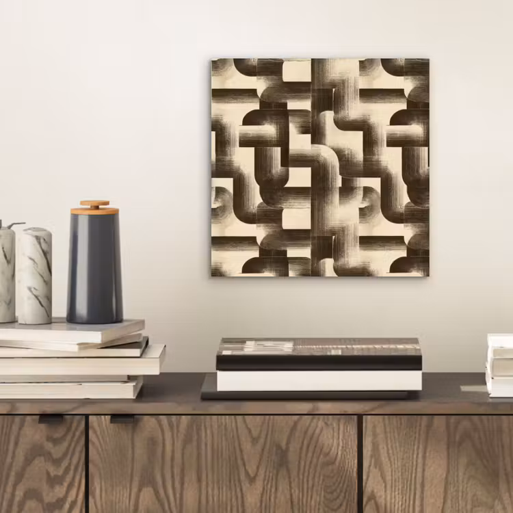 Abstract - Retro - Zwart aluminium wit klein 46 -sfeer1