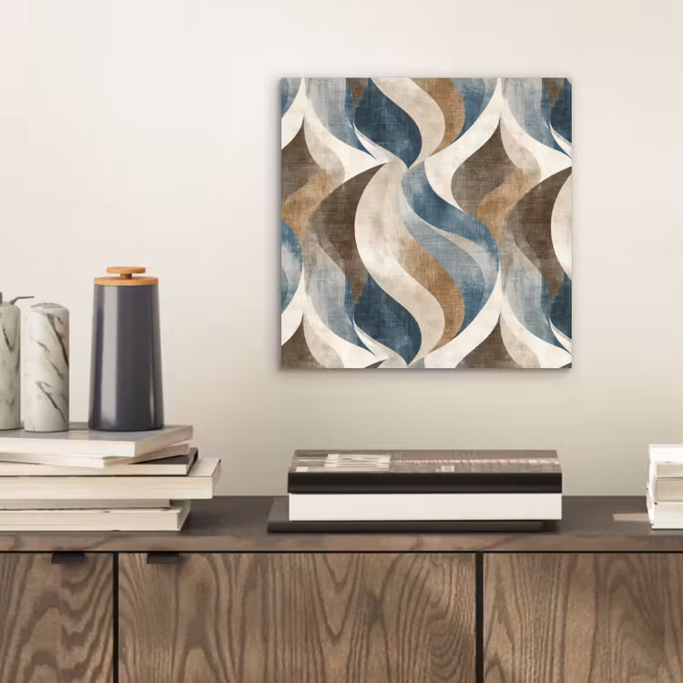 Abstract - Golven - Kleurrijk aluminium wit klein 46 -sfeer1