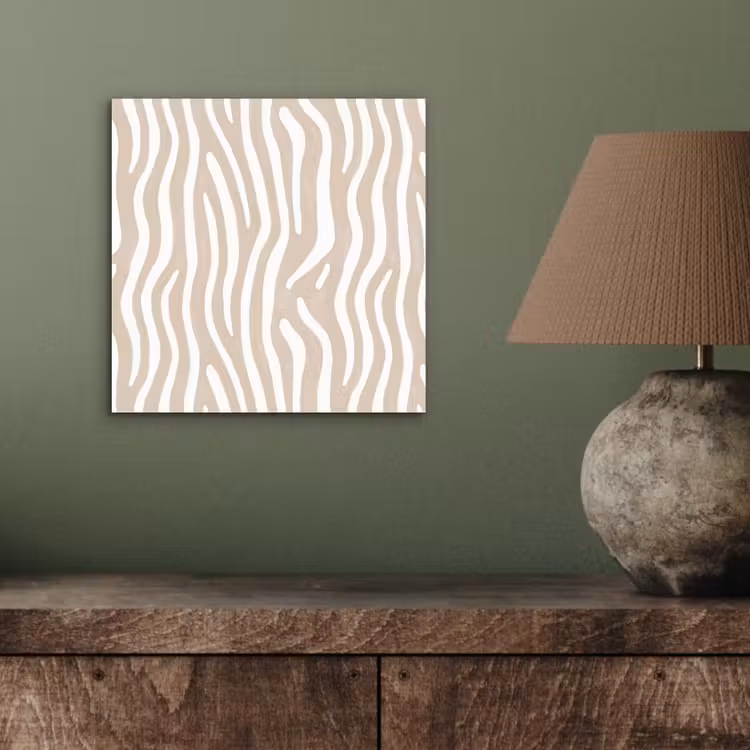 Abstract - Zebra - Beige aluminium wit klein 46 -sfeer2