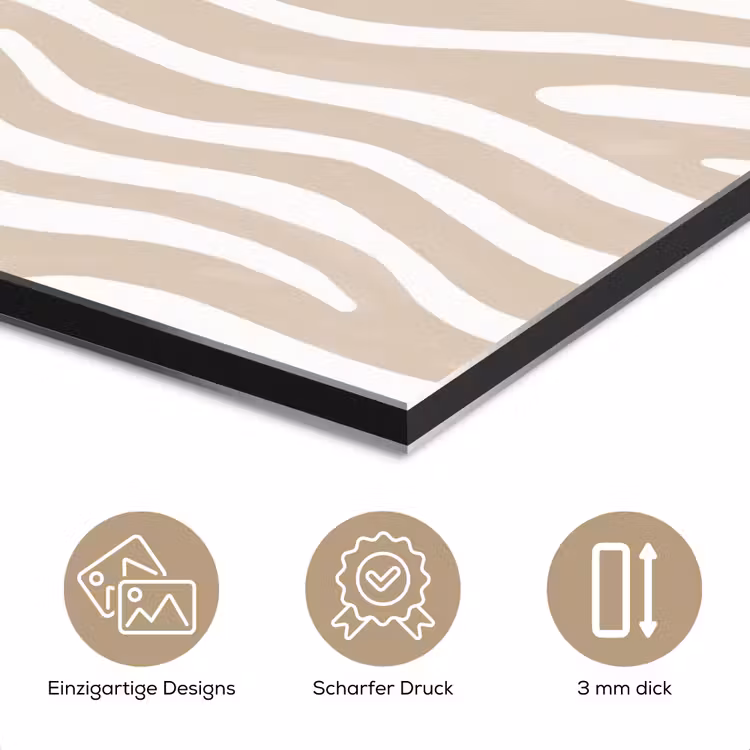 Abstract - Zebra - Beige aluminium wit klein 46 -closeup_DE