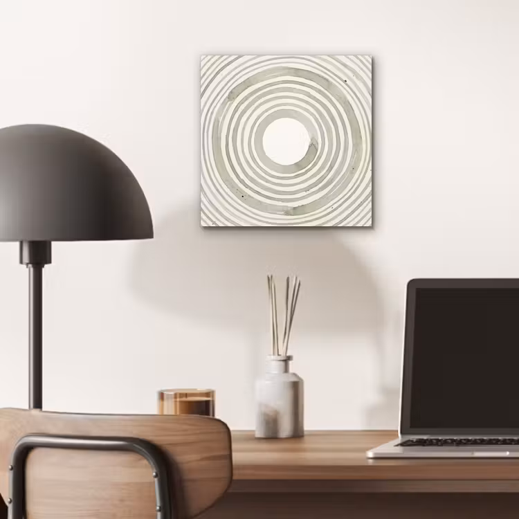 Abstractie - Cirkels - Waterverf - Groen - Modern aluminium wit klein -sfeer5