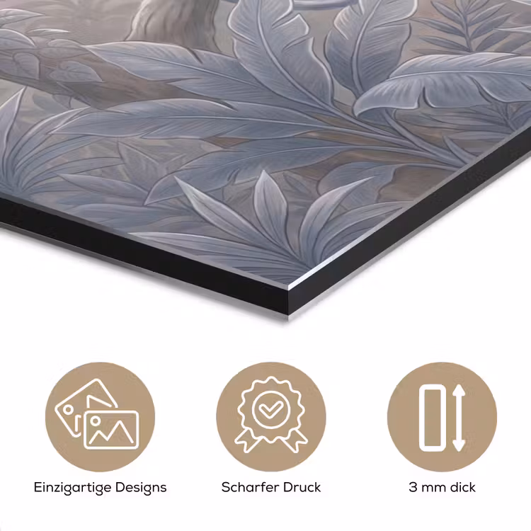 Aap - Boom - Jungle - Natuur - Grijs aluminium wit klein -closeup_DE