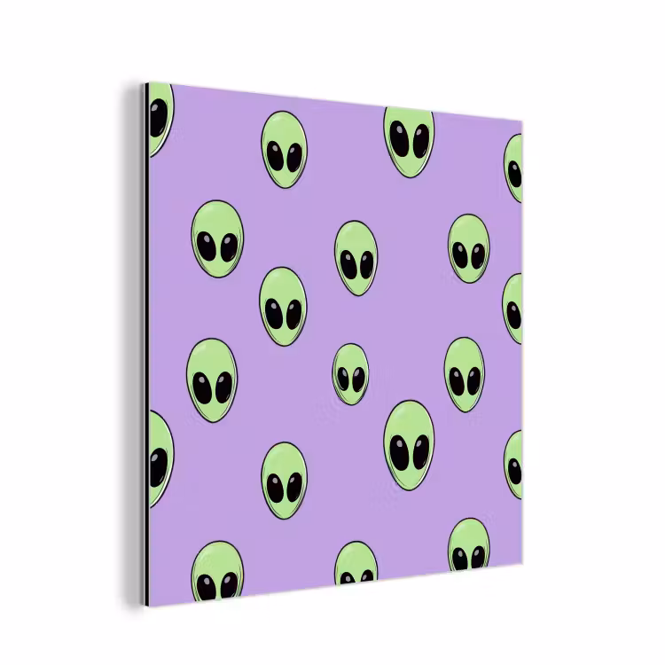 Alien - Retro - Lila aluminium wit klein 46 -3d