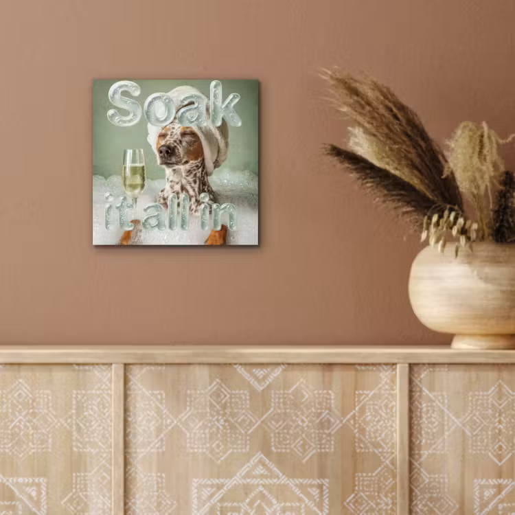 Soak it all in - Hond - Bad aluminium wit klein -sfeer4