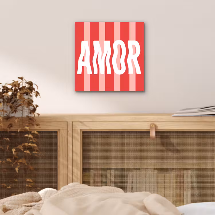 Amor - Strepen - Rood - Roze aluminium wit klein -sfeer3