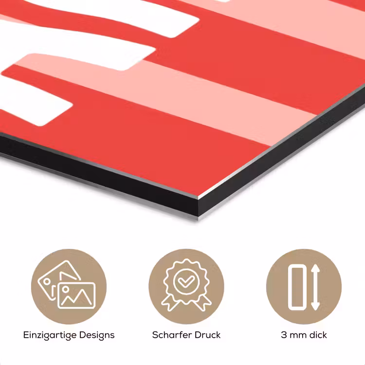 Amor - Strepen - Rood - Roze aluminium wit klein -closeup_DE