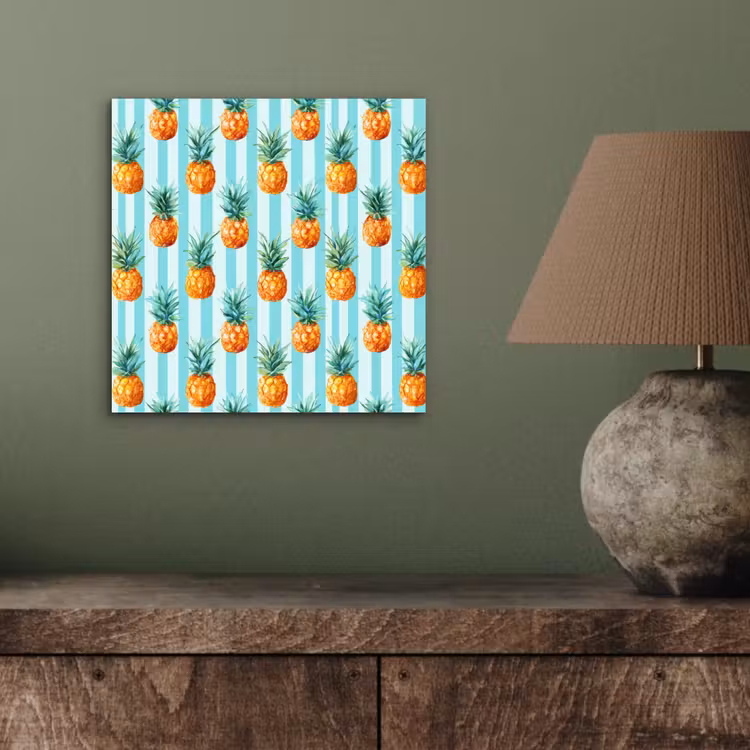 Ananas - Strepen - Groen aluminium wit klein 46 -sfeer2