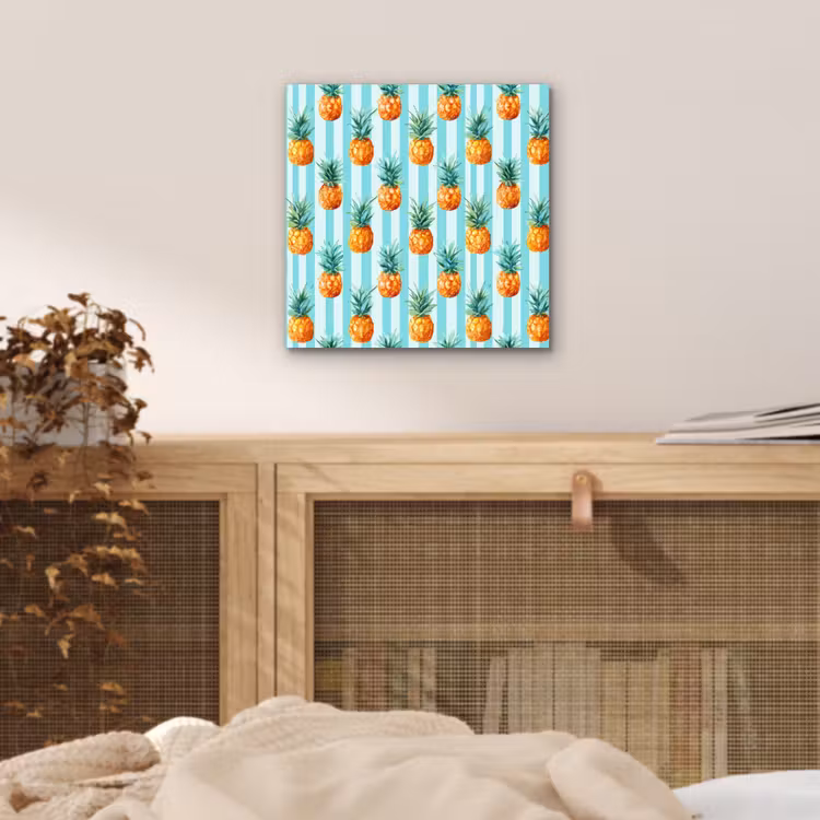 Ananas - Strepen - Groen aluminium wit klein 46 -sfeer3