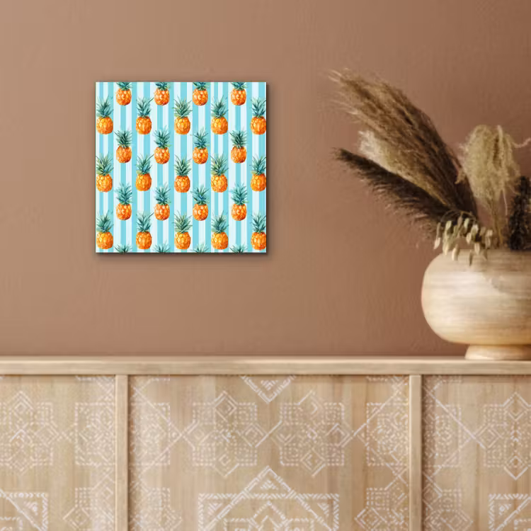 Ananas - Strepen - Groen aluminium wit klein 46 -sfeer4