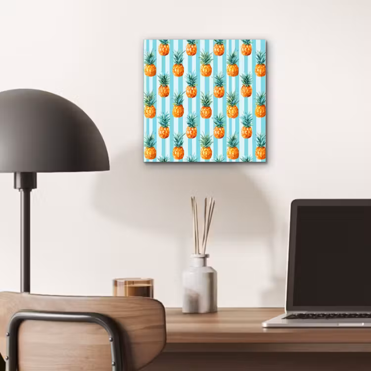 Ananas - Strepen - Groen aluminium wit klein 46 -sfeer5