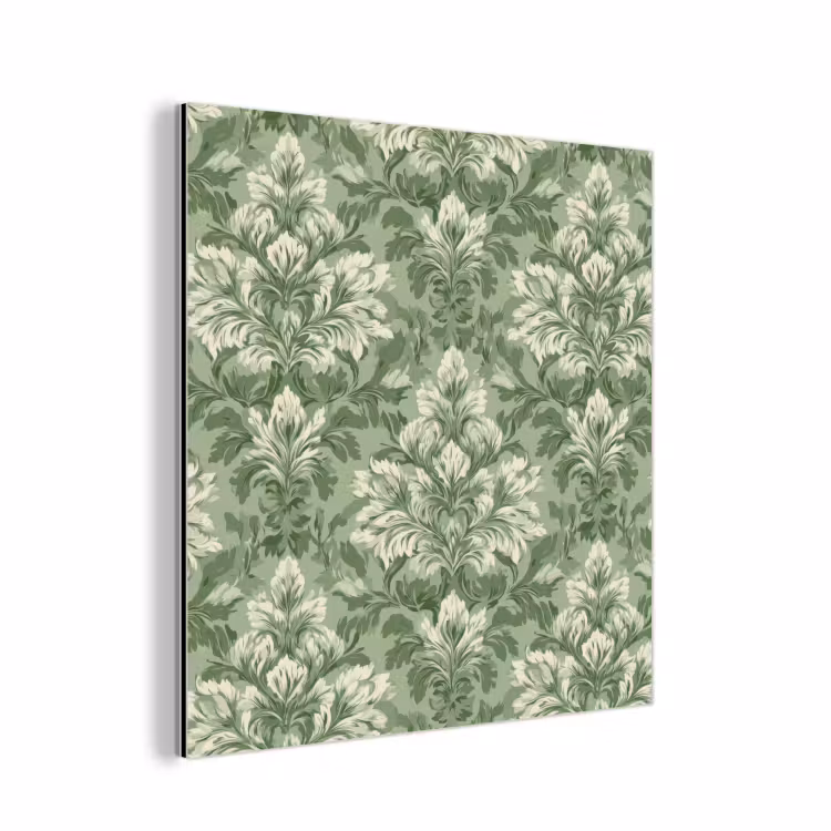 Sierlijk - Lichtgroen - Planten - Patroon - Getailleerd aluminium wit klein 46 -3d