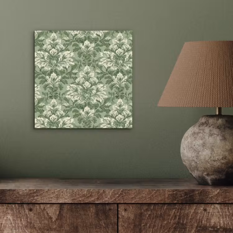 Sierlijk - Lichtgroen - Planten - Patroon - Getailleerd aluminium wit klein 46 -sfeer2