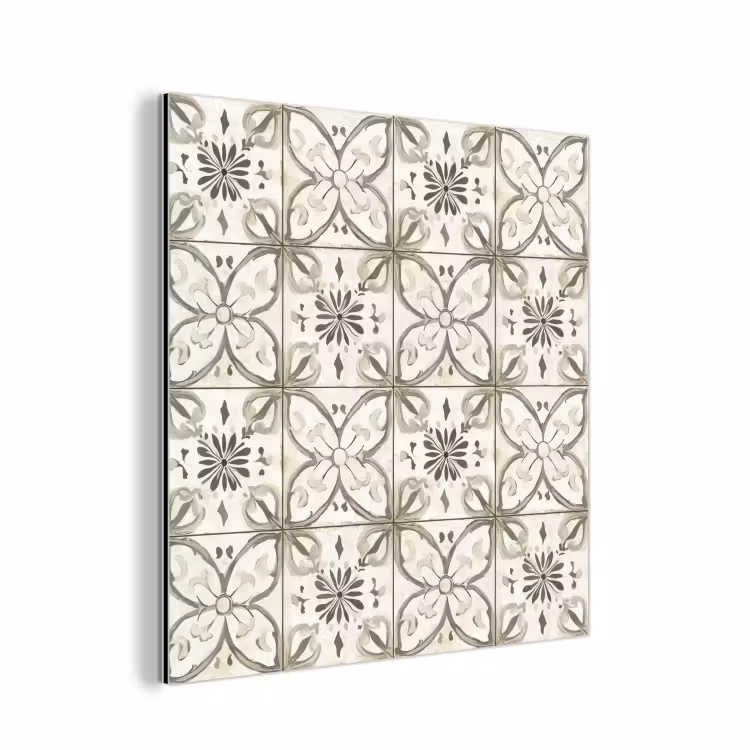 Antiek - Tegel - Beige aluminium wit klein 46 -3d