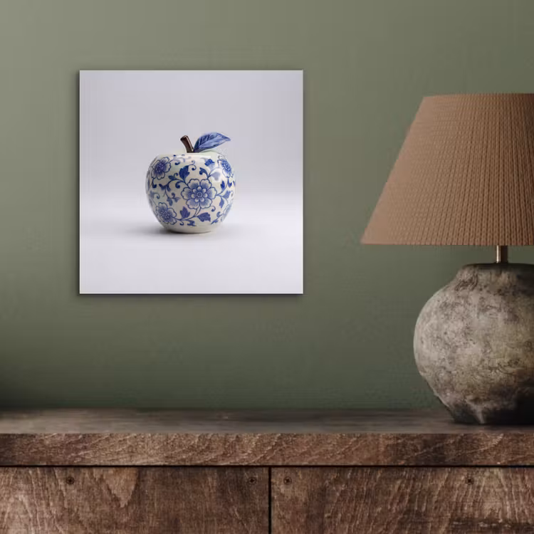 Appel - Blauw - Klassiek aluminium wit klein -sfeer2