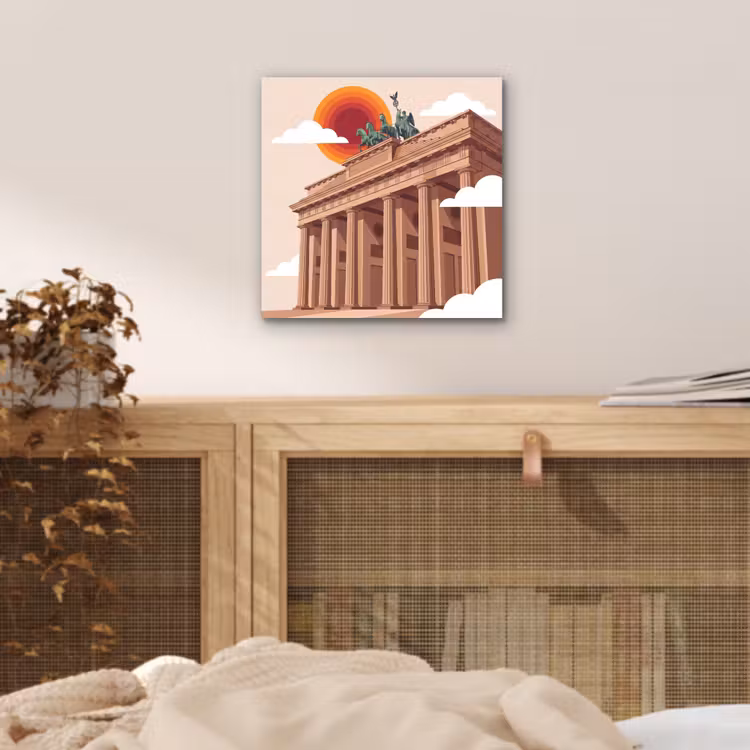 Architectuur - Brandenburg - Berlijn - Zonsondergang - Historisch aluminium wit klein -sfeer3