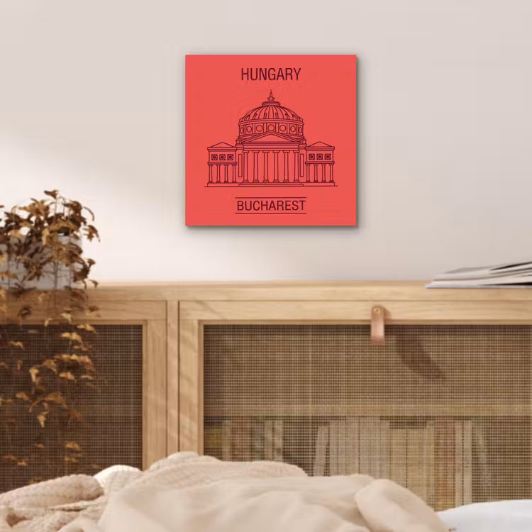 Architectuur - Boekarest - Stedelijk - Lijntekening - Rood aluminium wit klein -sfeer3