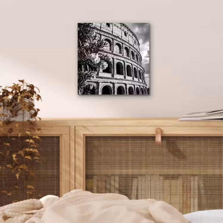 Architectuur - Colosseum - Rome - Historisch - Zwart-wit aluminium wit klein -sfeer3