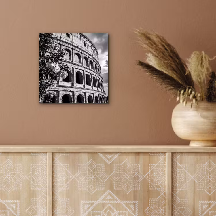 Architectuur - Colosseum - Rome - Historisch - Zwart-wit aluminium wit klein -sfeer4